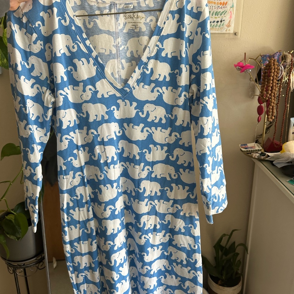 Lilly Pulitzer elephant dress. Medium.